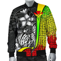 Polynesian Hawaii Men Bomber Jacket Reggae - Turtle with Hook - Polynesian Pride
