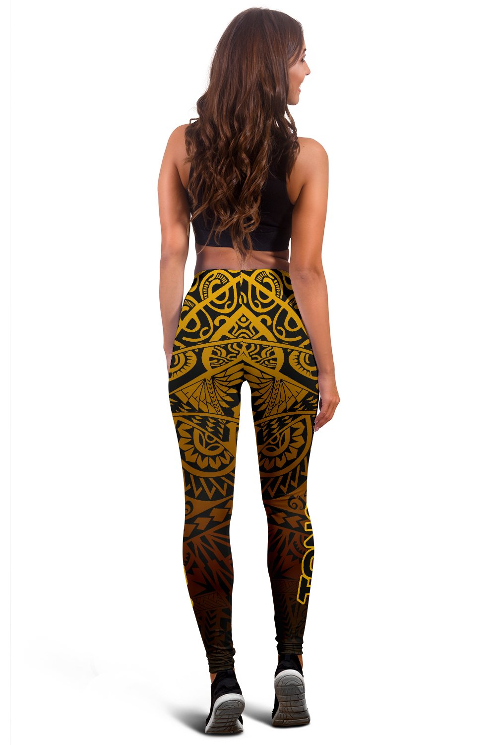 Tonga Women's Leggings - Hibiscus Flowers Yellow Color Style - Polynesian Pride