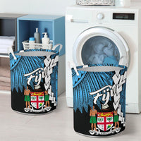 Fiji Polynesian Laundry Basket - Tribal Wave Tattoo Flag Style - Polynesian Pride