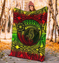 Seahorse Polynesian Premium Blanket - Polynesian Tattoo Reggae - Polynesian Pride