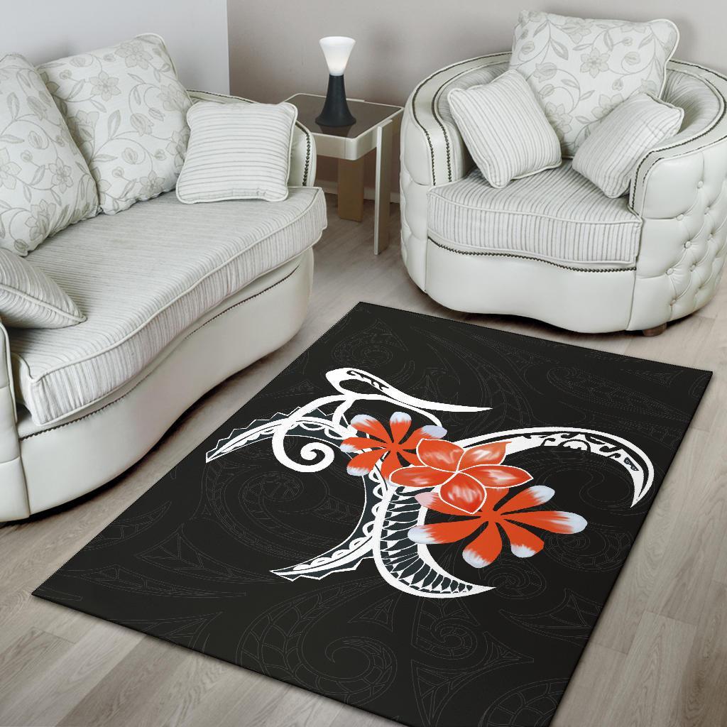 Plumeria Polynesia Orange Area Rug AH - Polynesian Pride