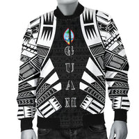 Guam Men Bomber Jackets - Polynesian Tattoo Black - Polynesian Pride