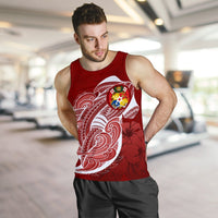 Tonga Men'S Tank Top Shark Coat Of Arms - Polynesian Pride