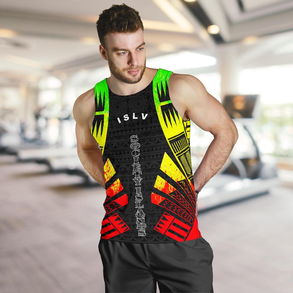 Society Islands Men Tank Top - Polynesian Tattoo Reggae - Polynesian Pride