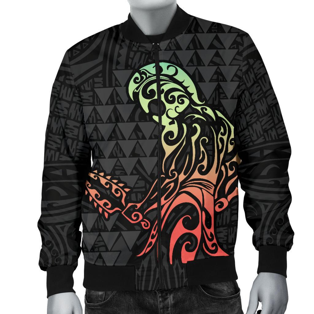 Warrior Helmet Men's Bomber Jacket - Polynesian Pride