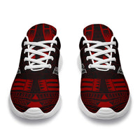 Federated States Of Micronesia Sport Sneakers - Polynesian Tattoo Red - Polynesian Pride