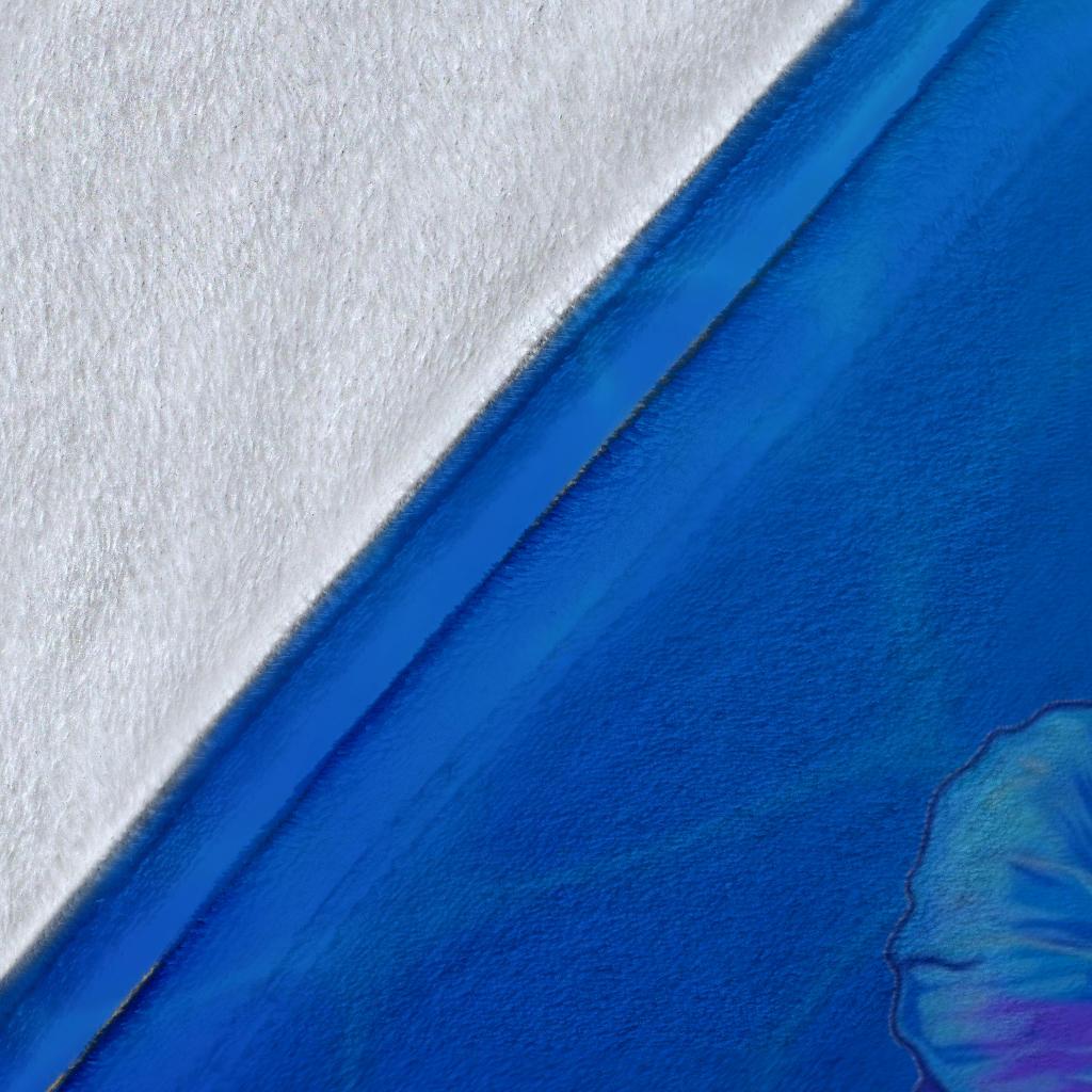 Hawaii Turtle Hibiscus Sea Premium Blanket - Polynesian Pride