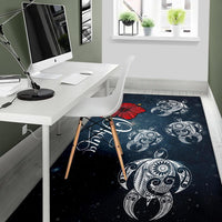 Hawaii Ohana Turtle Hibiscus Galaxy Rug - Polynesian Pride