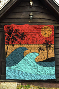 Hawaii Polynesian Sun Down Premium Quilt - Polynesian Pride
