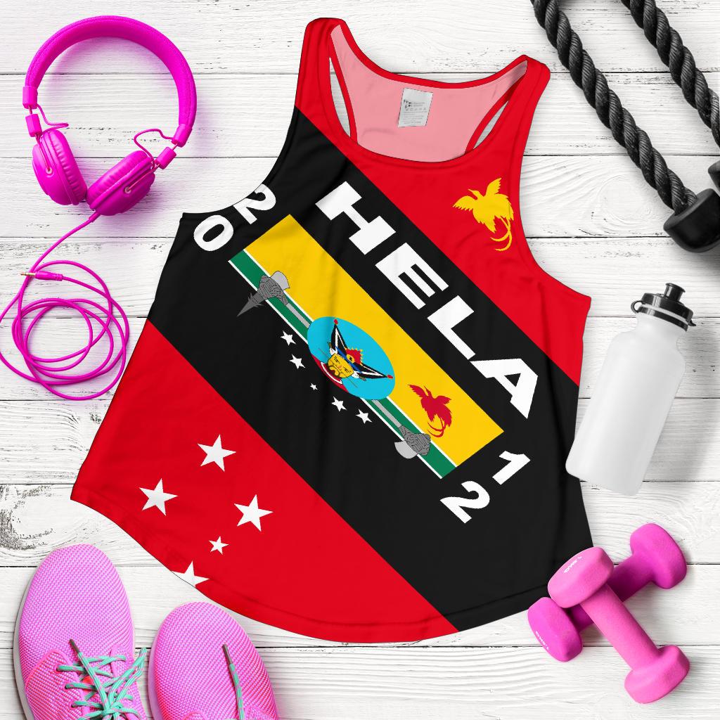 Papua New Guinea Women's Racerback Tank - Hela Province Red - Polynesian Pride