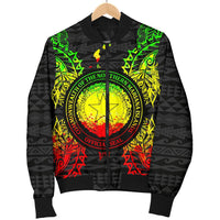 Northern Mariana Islands Polynesian Men's Bomber Jacket Map Reggae - Polynesian Pride