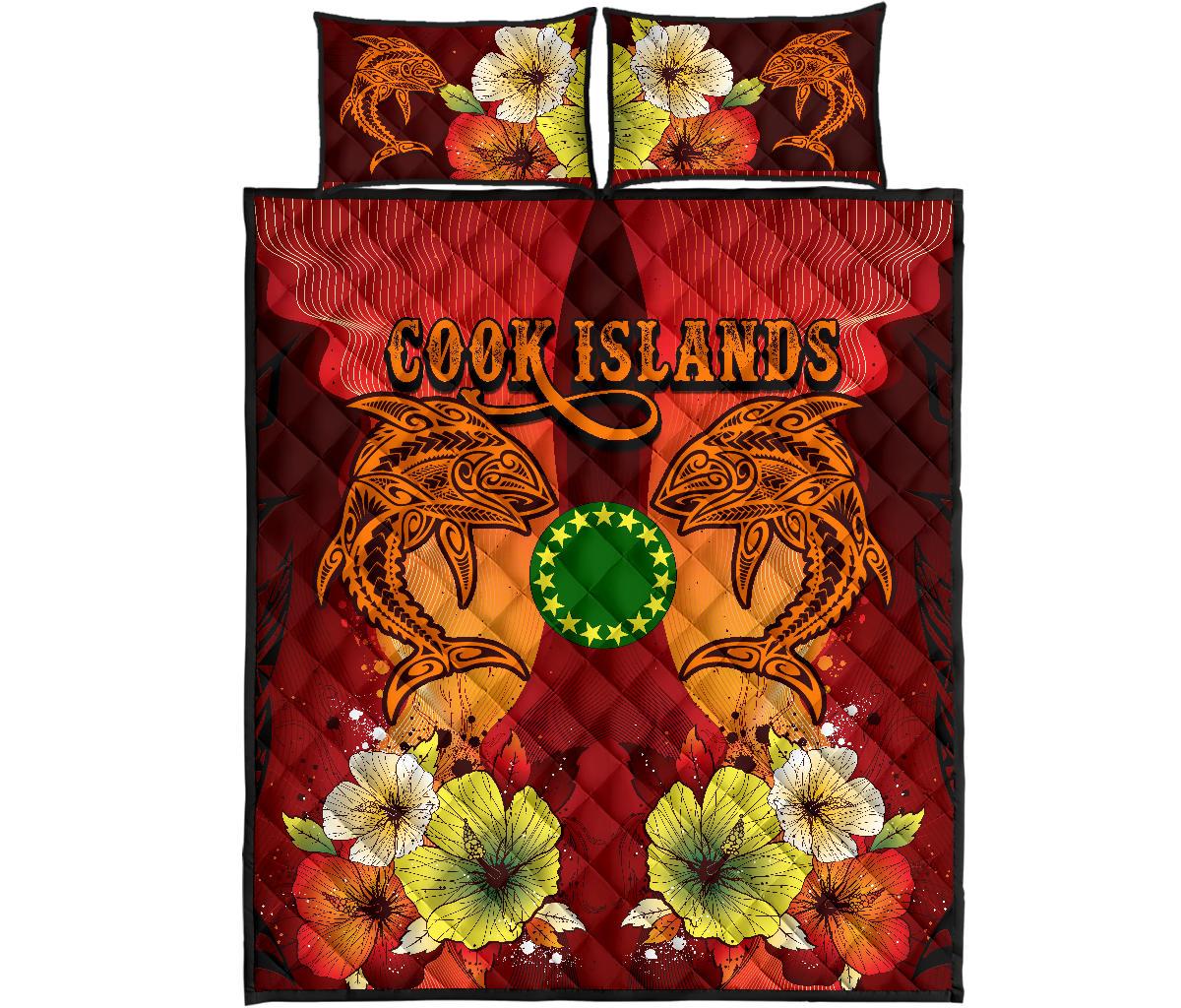 Cook Islands Quilt Bed Sets - Tribal Tuna Fish - Polynesian Pride