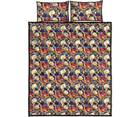 Hawaii Quilt Bed Set Seamless Tropical Flower Plant And Leaf Pattern Background AH - Polynesian Pride