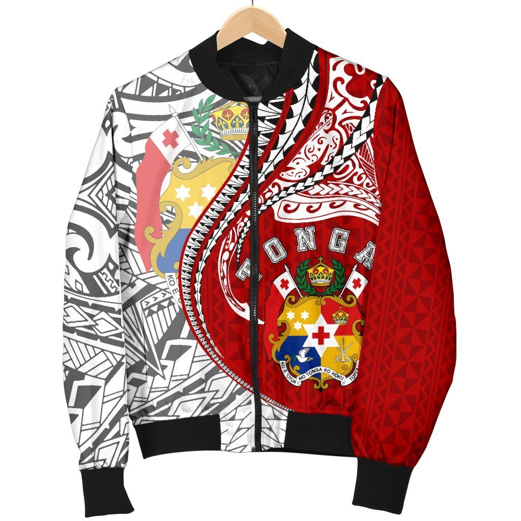 Tonga Men's Bomber Jacket Kanaloa Tatau Gen TO - Polynesian Pride
