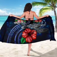 Fiji Polynesian Sarong - Blue Turtle Hibiscus - Polynesian Pride