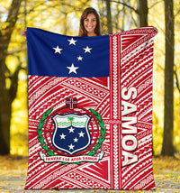 Samoa Flag Polynesian Premium Blanket - Polynesian Pride