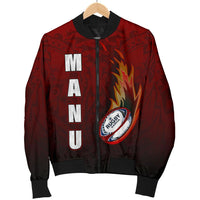 Samoa Men's Bomber Jacket - Manu Rugby Fire - Polynesian Pride