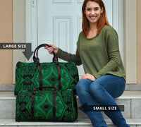 Polynesian Plumeria Mix Green Black Hawaii Travel Bag - Polynesian Pride