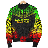 Marshall Islands Polynesian Chief Men's Bomber Jacket - Reggae Version - Polynesian Pride