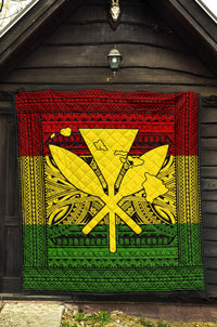 Hawaii Polynesian Kanaka Maoli Premium Quilt - Polynesian Pride