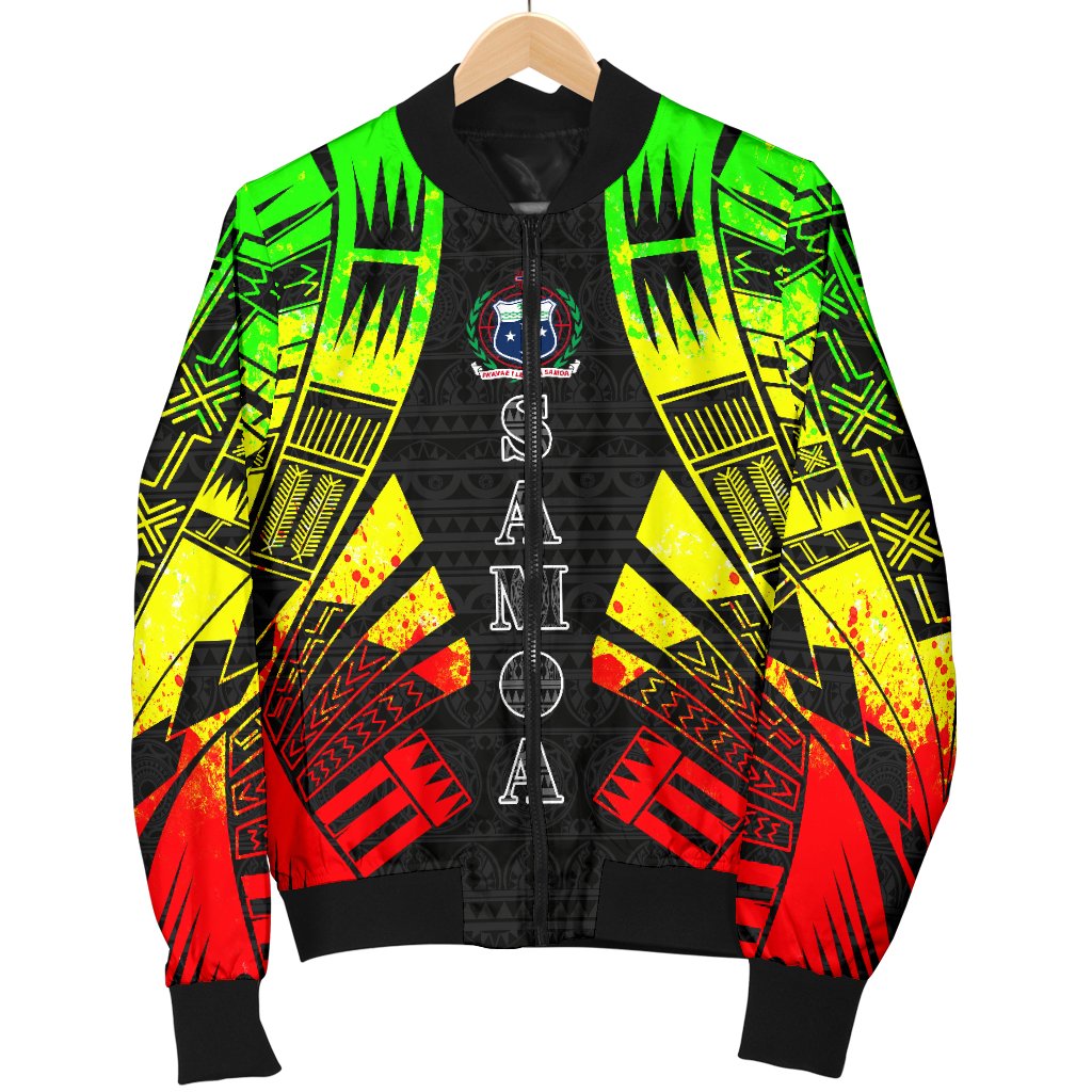 Samoa Men Bomber Jackets - Polynesian Tattoo Reggae - Polynesian Pride