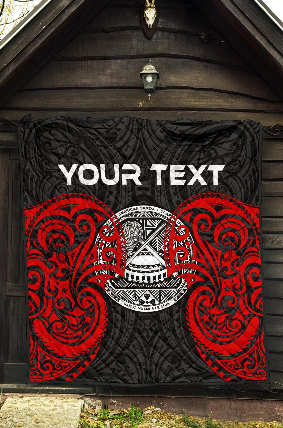 American Samoa Polynesian Custom Personalised Premium Quilt - American Samoan Spirit - Polynesian Pride