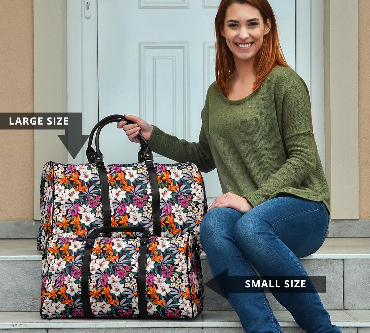 Hawaii Seamless Exotic Pattern With Tropical Leaves Flowers Hawaii Travel Bag - Polynesian Pride