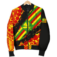 Kanaka Flag Polynesian Women's Bomber Jacket - Nora Style - Polynesian Pride