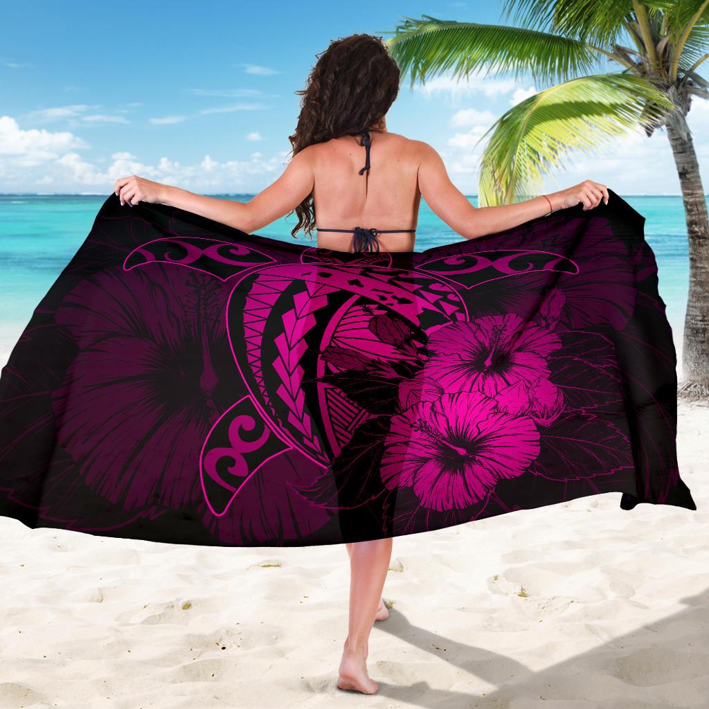Hawaii Hibiscus Sarong - Harold Turtle - Pink - Polynesian Pride