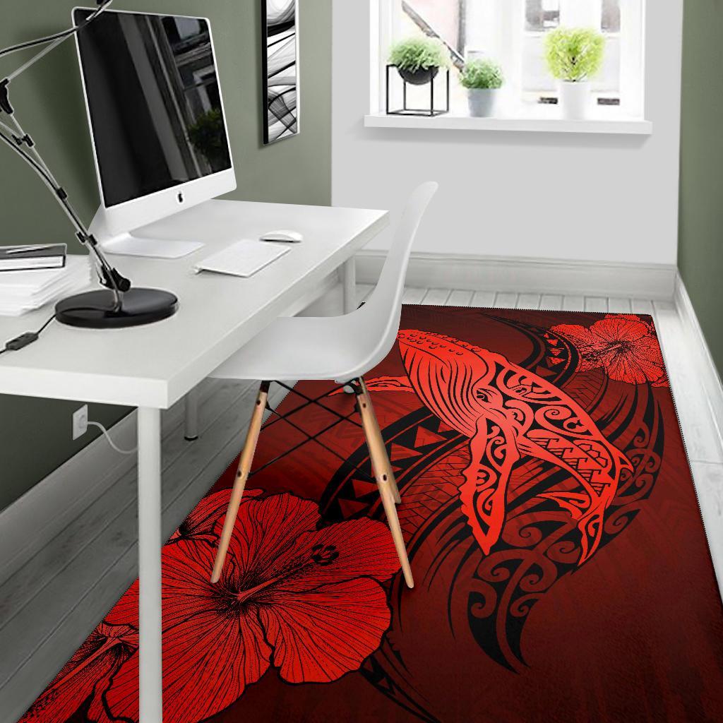 Hawaii Polynesia Whale Hibiscus - Red - Polynesian Pride