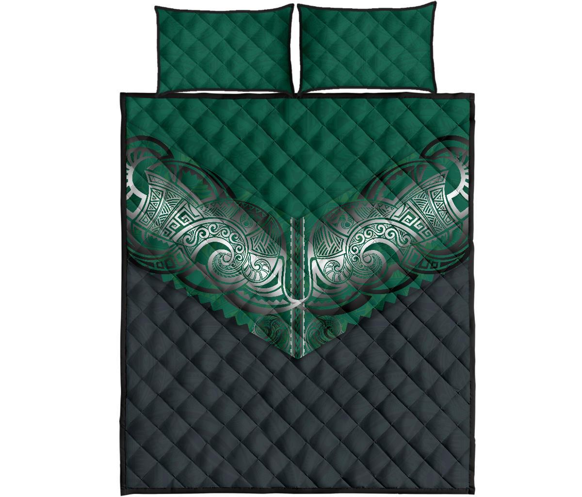 Koru Polynesian Tattoo Quilt Bed Set - Polynesian Pride