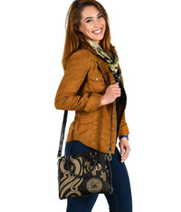 American Samoa Shoulder Handbag - Gold Tentacle Turtle - Polynesian Pride