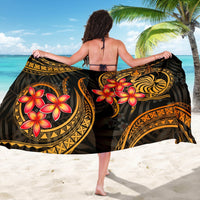 New Caledonia Sarong - Gold Plumeria - Polynesian Pride
