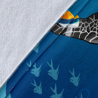 Hawaii Hibiscus Sea Premium Blanket - Polynesian Pride