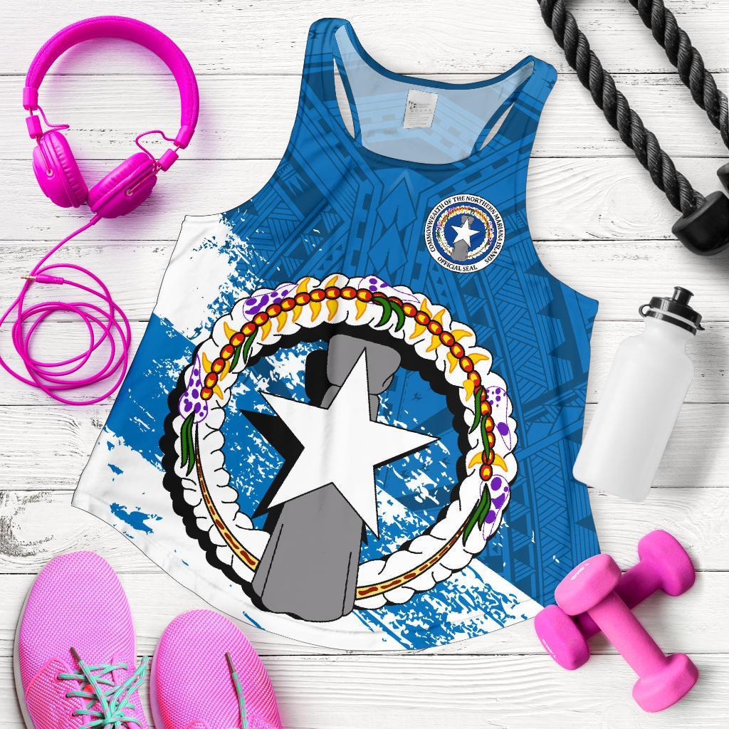 Northern Mariana Islands Special Women's Racerback Tank A7 - Polynesian Pride
