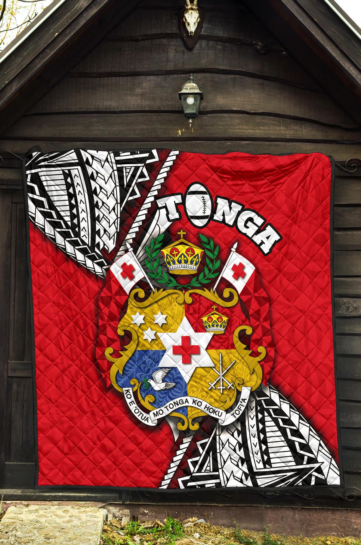 Tonga Rugby Premium Quilt Polynesian Style Pinwheel - Polynesian Pride