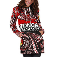 Tonga Hoodie Dress Polynesian Tattoo Tongan Tapa - Polynesian Pride
