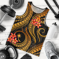 Chuuk Micronesian Men Tank Top - Gold Plumeria GOLD - Polynesian Pride