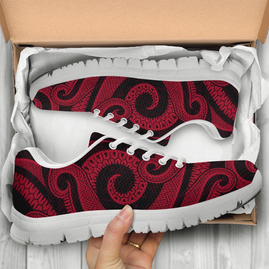 Guam Polynesian Sneakers - Red Tentacle Turtle - Polynesian Pride