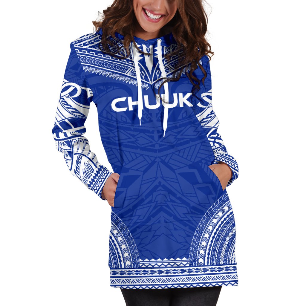 Chuuk Women's Hoodie Dress - Polynesian Flag Chief - Polynesian Pride