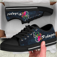 Pohnpei Micronesia Low Top Shoe - Tropical Flower - Polynesian Pride