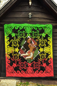 Hawaii Polynesian Premium Quilt - Hawaiian Dancing Girl Reggae - Polynesian Pride