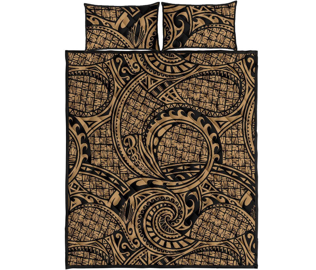 Hawaii Quilt Bed Set Polynesia Maori Lauhala AH - Polynesian Pride