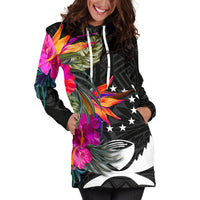 Pohnpei Women's Hoodie Dress - Polynesian Hibiscus Pattern - Polynesian Pride