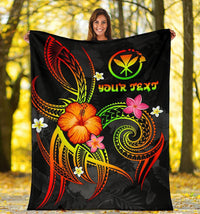 Polynesian Hawaii Personalised Premium Blanket - Legend of Kanaka Maoli (Reggae) - Polynesian Pride