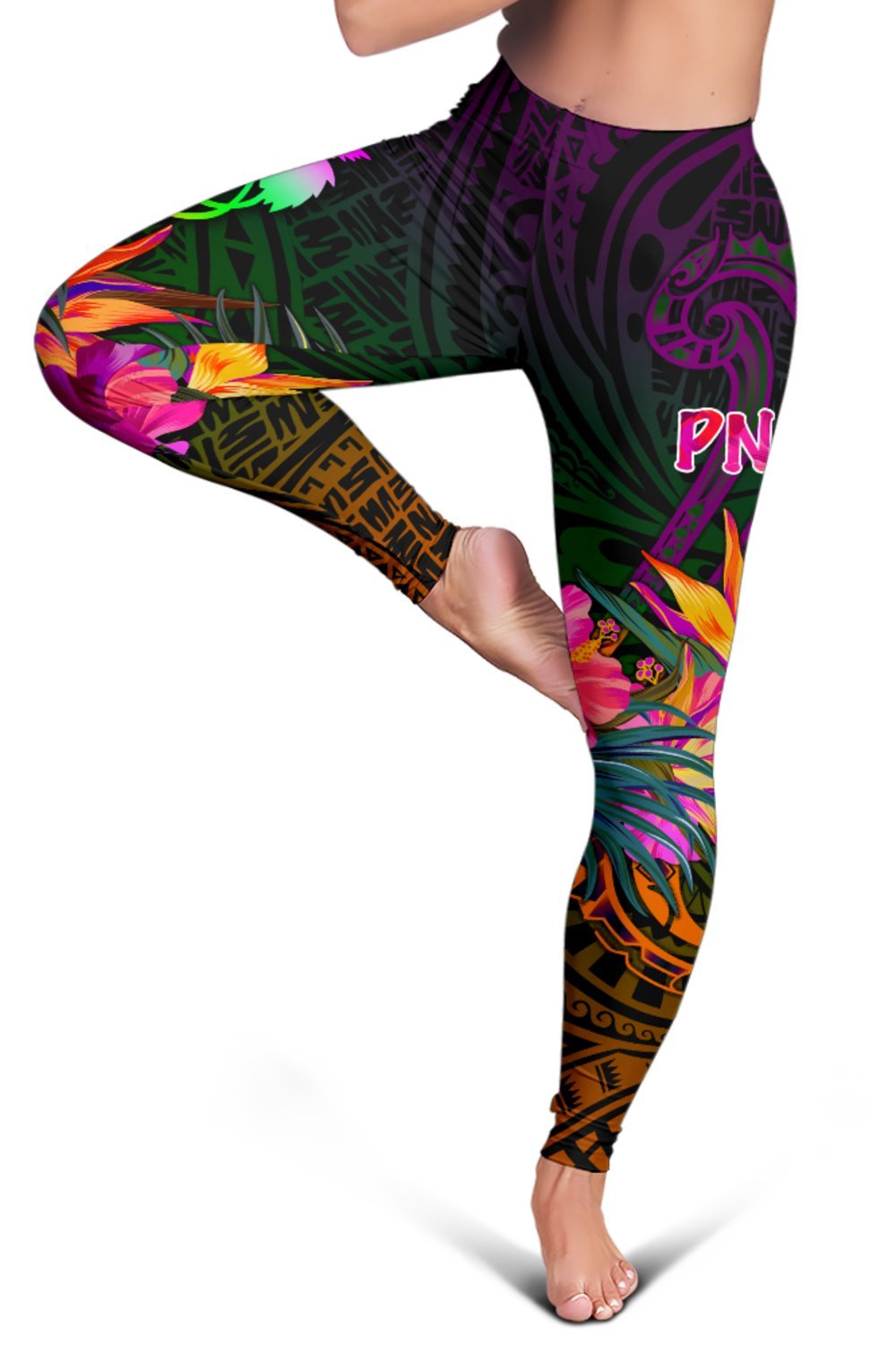 Papua New Guinea Women's Leggings - Summer Hibiscus - Polynesian Pride