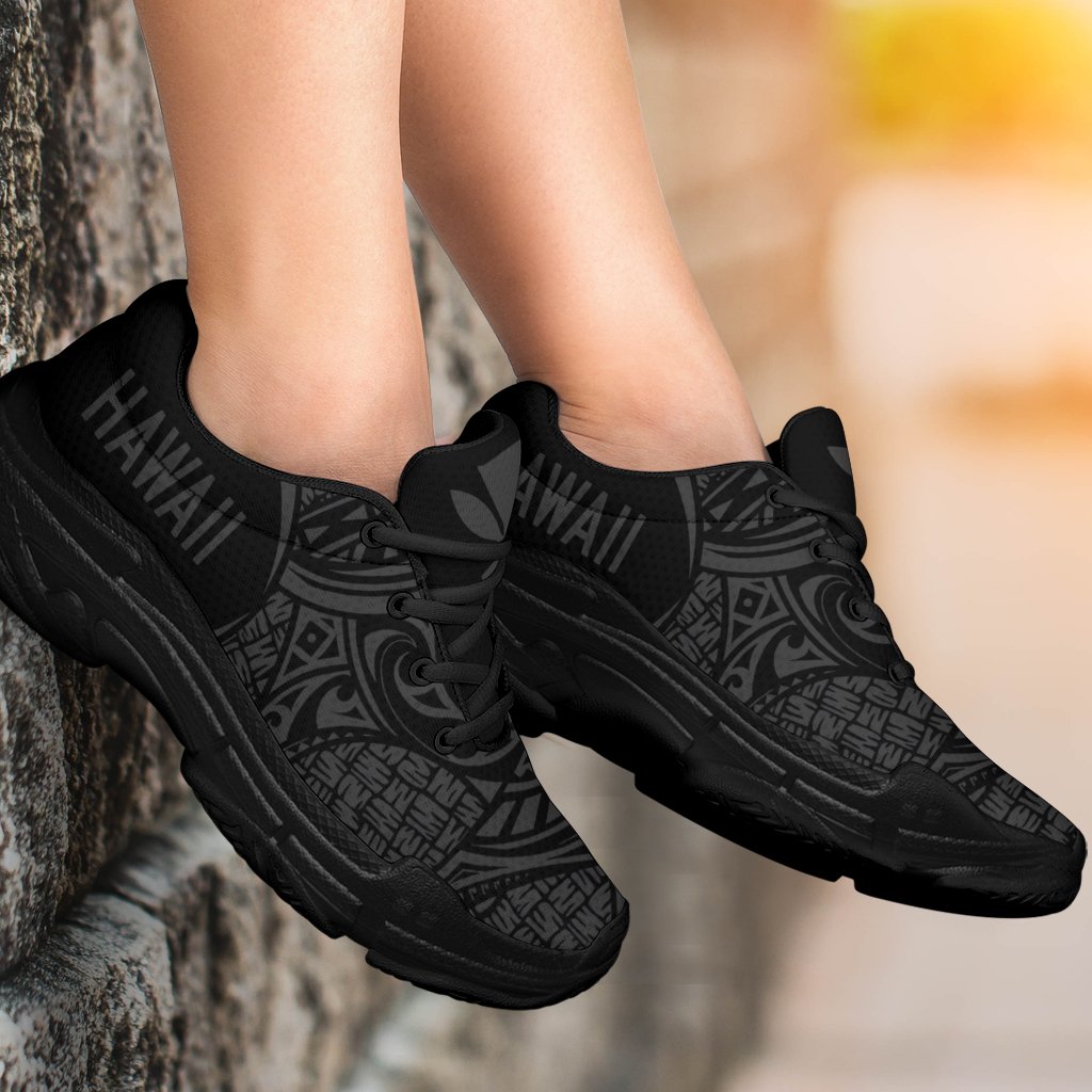 Kanaka White Chunky Sneakers Gray - Circle Style - Polynesian Pride