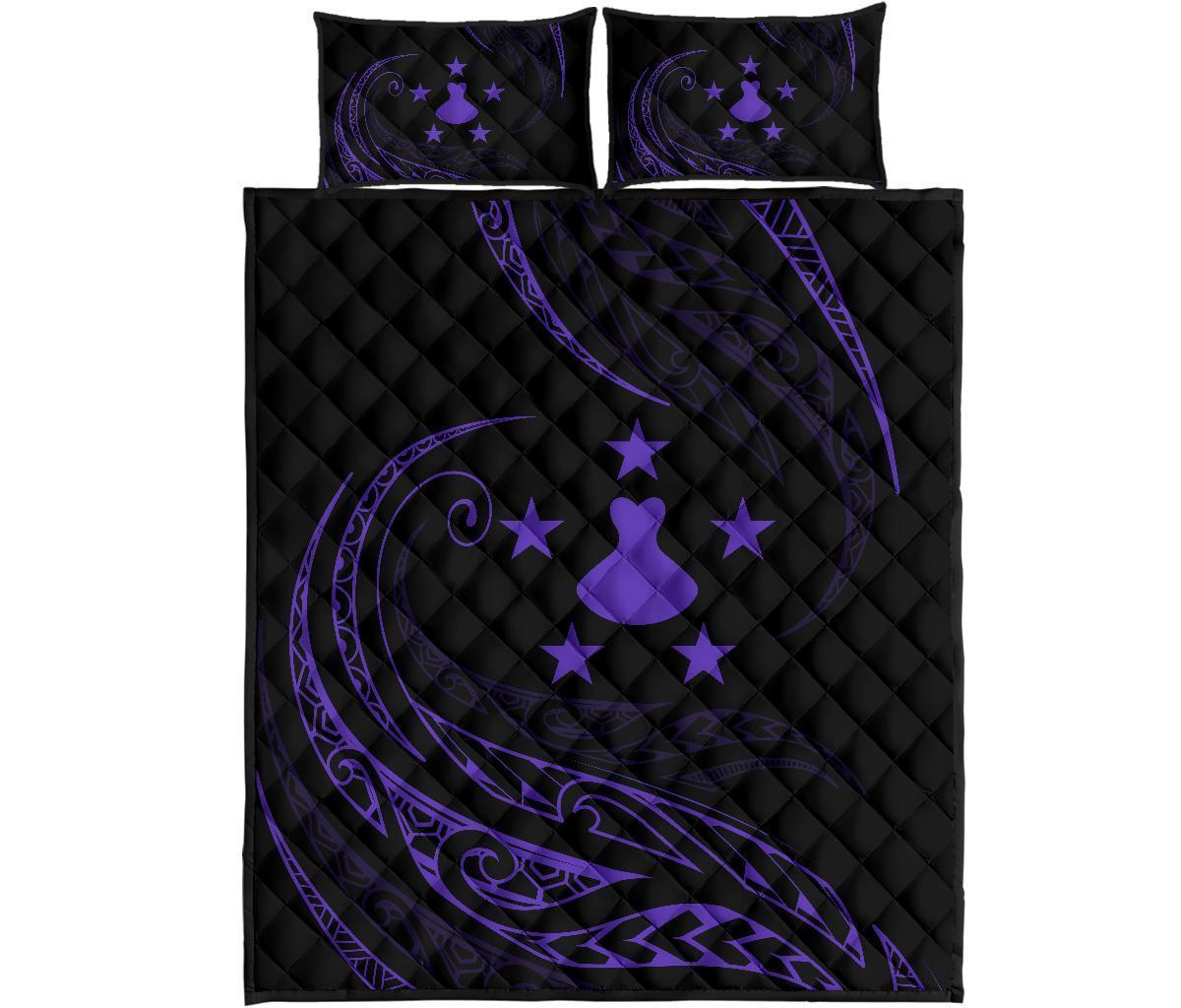Austral Islands Quilt Bed Set - Purple - Frida Style Purple - Polynesian Pride