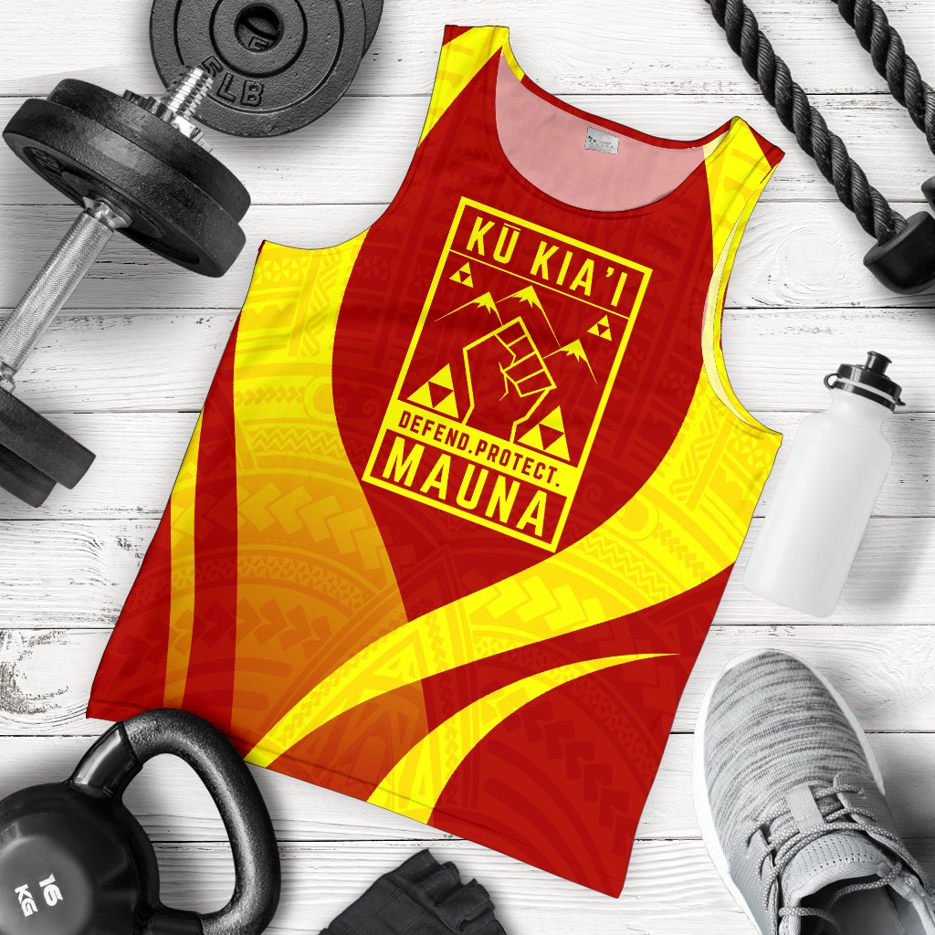Mauna Kea Men's Tank Top 06 Red - Polynesian Pride