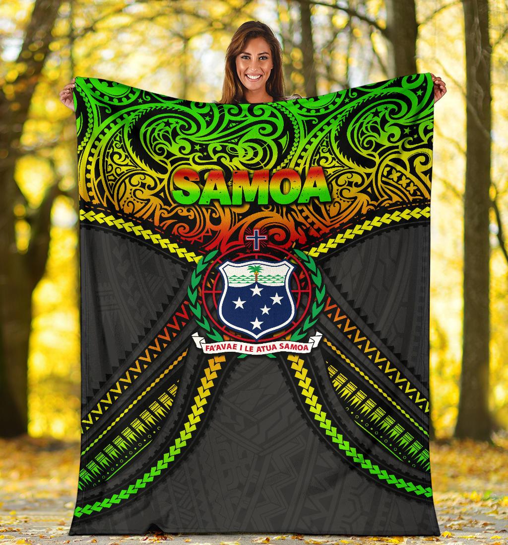 Samoa Premium Blanket Polynesian Tattoo Seashore - Polynesian Pride